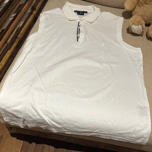 Polo by Ralph Lauren White Sleeveless Polo Top